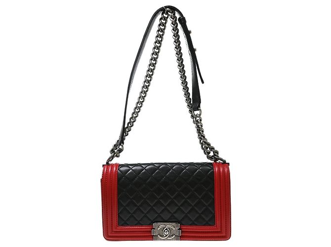 Chanel Boy Lambskin Old Medium Noir
