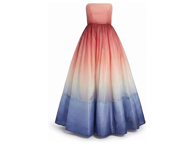 Vestido com gradiente Zimmermann Rosa Azul