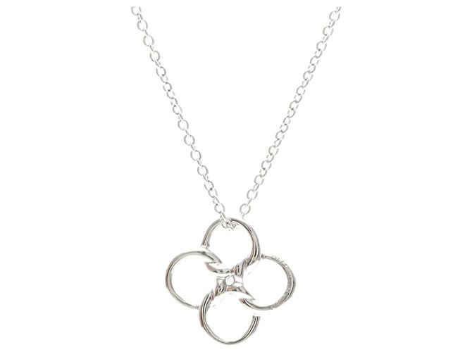 Tiffany & Co Tiffany Quadrofolio Anhänger Halskette Silber