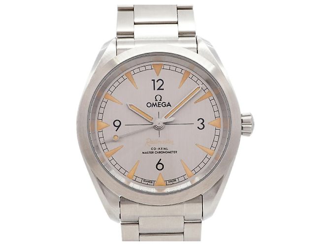 Orologio da uomo Omega Seamaster Railmaster quadrante grigio
