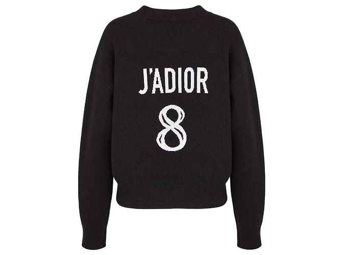 Dior J'Adior 8 Pullover aus Kaschmir und Wolle Schwarz