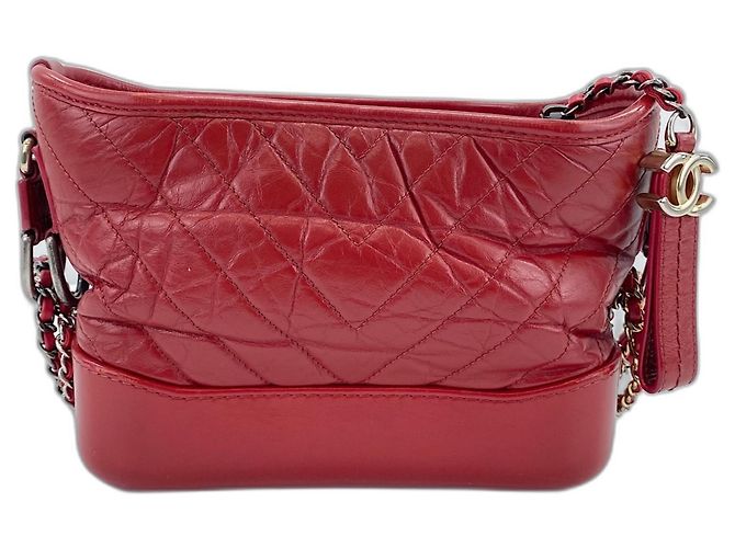 Borsa a tracolla Chanel Gabrielle de in trasparente e rosso