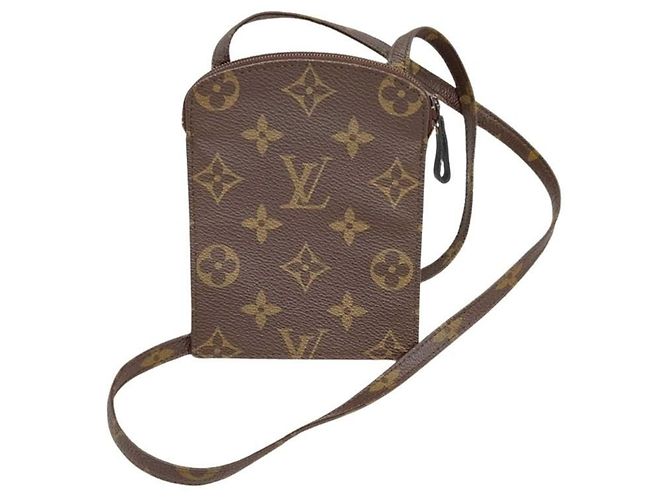 Sac épaule Pochette Monogram Louis Vuitton Marron