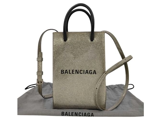 Everyday Borsa a tracolla Balenciaga in pelle nera e oro Nero D'oro
