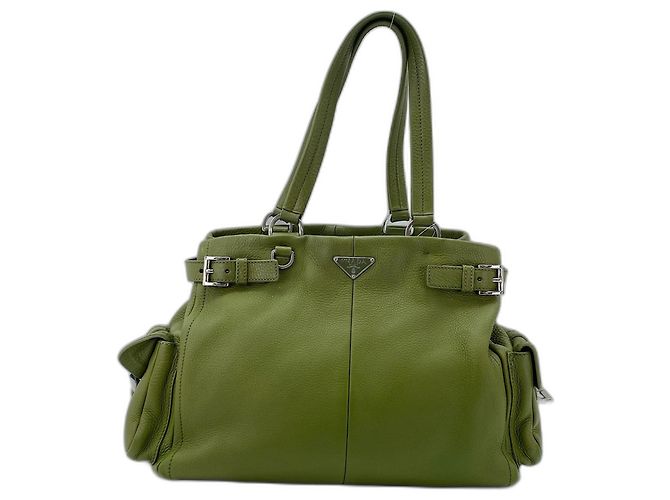 Borsa Prada Vitello Daino in Green Verde