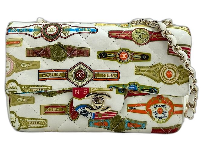 Borsa a tracolla Chanel Mini Matelassé Bianco