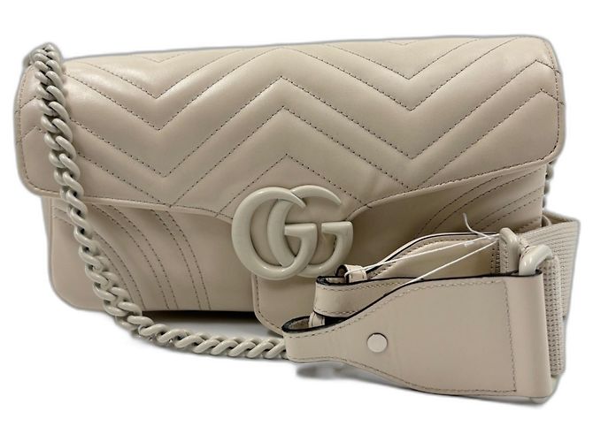 Borsa a tracolla Gucci GG Marmont Beige