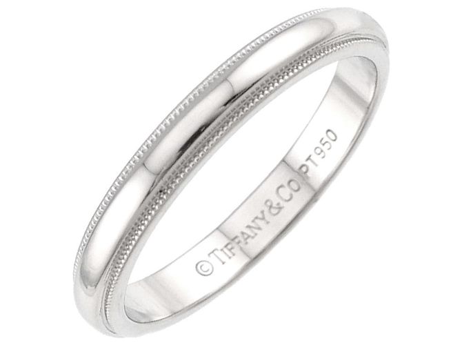 Tiffany & Co. Milgrain 1 Platinband Ring