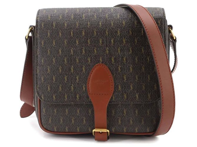 Borsa a mano e a tracolla Saint Laurent Le Monogram Medium Satchel Marrone