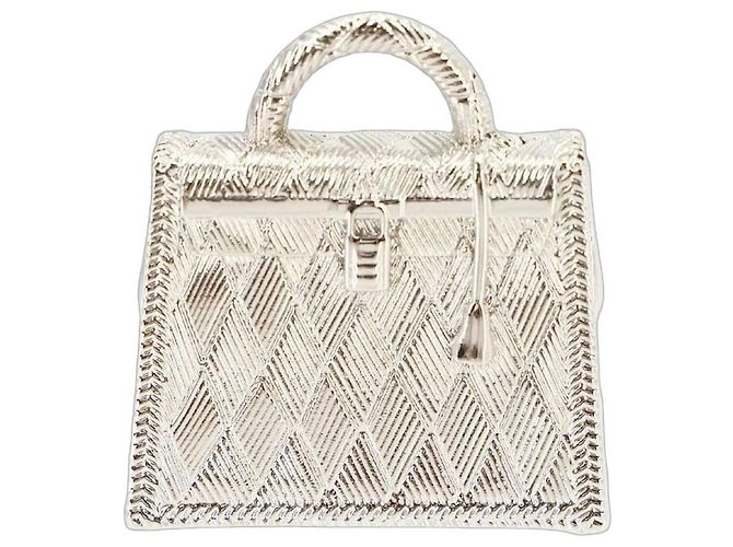 Hermès Pingente Charm Hermes Curiosite Kelly Prata