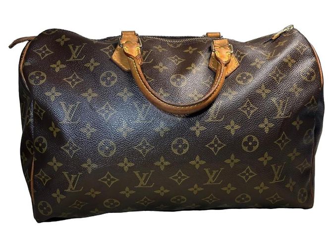 Saco Speedy 35 Monogram Louis Vuitton Marrom