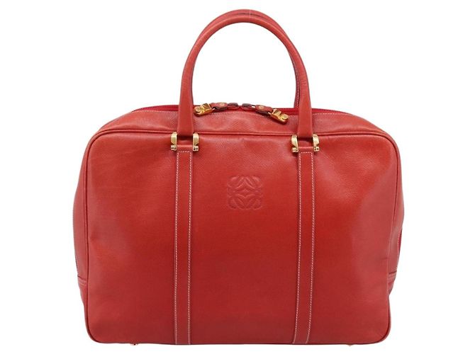 Loewe Anagram Business Leather Vermelho