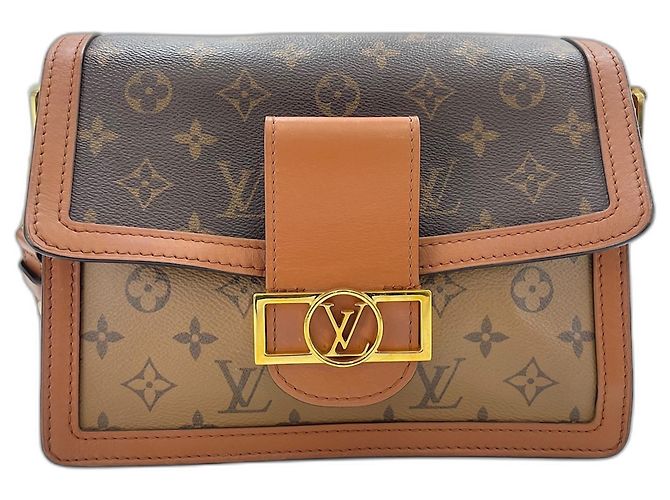 Louis Vuitton Dauphine MM Schultertasche Braun