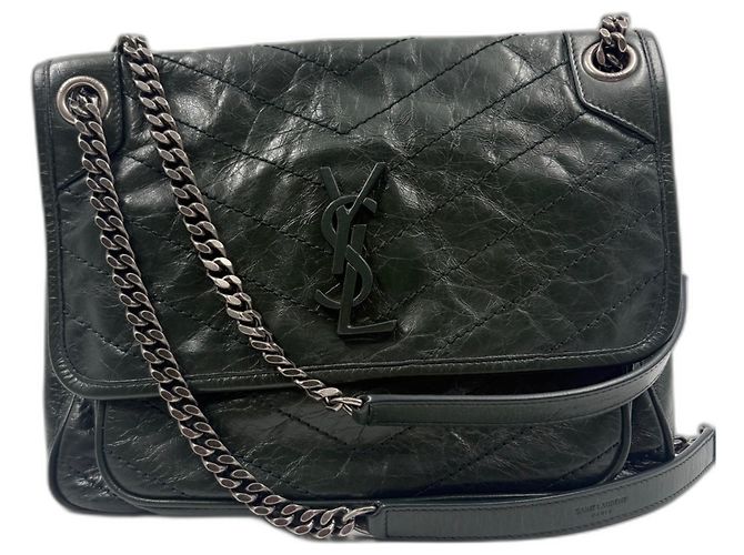 Borsa a mano e a tracolla Yves Saint Laurent Niki Verde