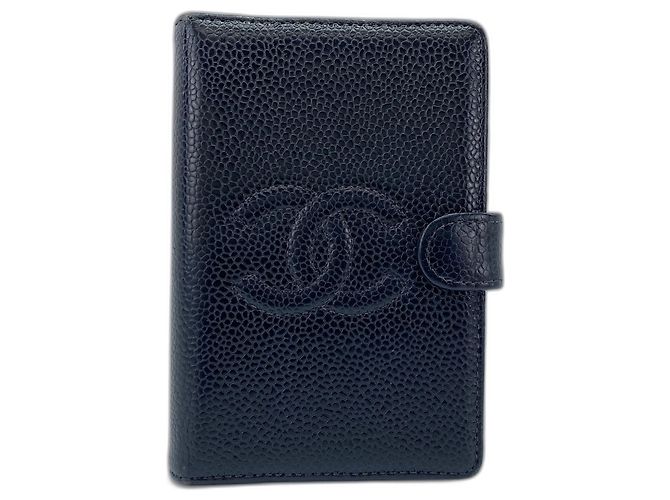 Chanel Black Caviar Skin Agenda Notebook Cover