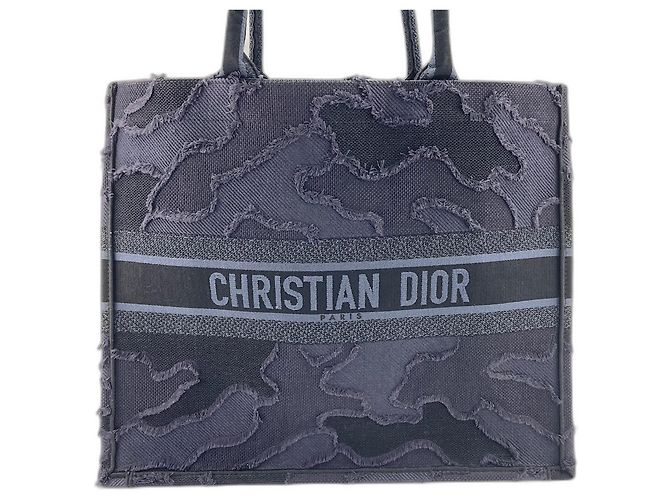 Borsa Book Tote con frange Christian Dior Blu navy