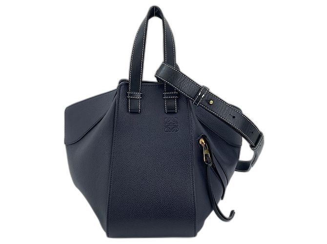 Borsa a mano e a tracolla Loewe Hammock Small in Navy Blu navy