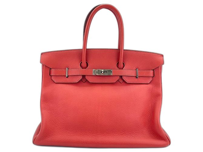 Hermès Bolso Hermes Birkin 35 en rojo Roja