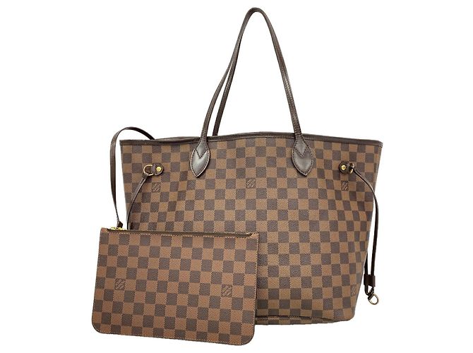 Louis Vuitton Damier Neverfull MM Tote Bag Damier ebene