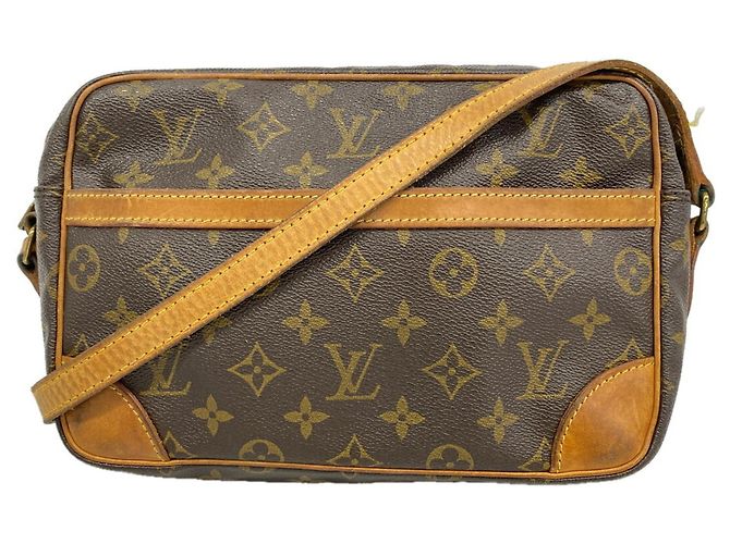 Borsa a tracolla Louis Vuitton Monogram Trocadero 27 Marrone