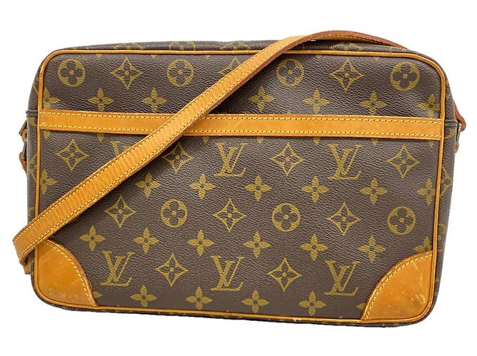 Borsa a tracolla Louis Vuitton Monogram Trocadero 30 Marrone