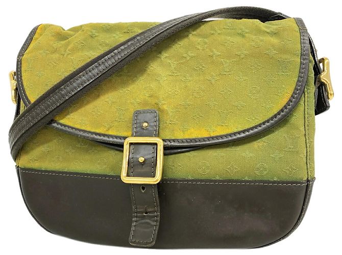Bolso de hombro Louis Vuitton Monogram Mini Belanger Caqui