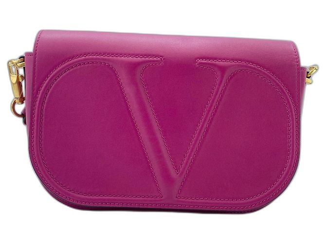 Borsa a tracolla Valentino V-logo Walk in rosa