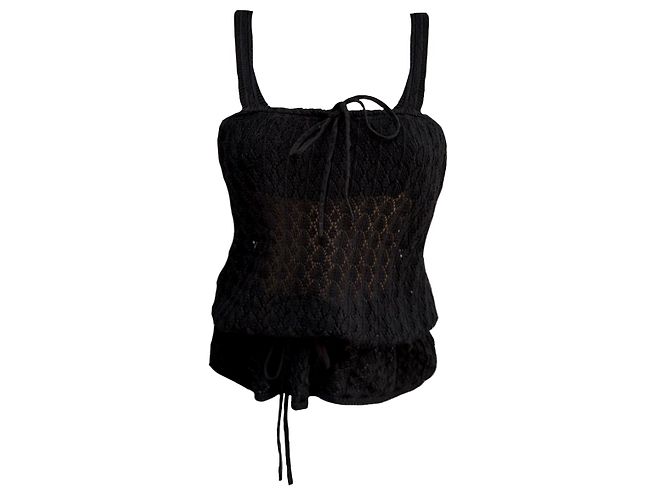 Dolce & Gabbana Strick-Cami-Top Schwarz