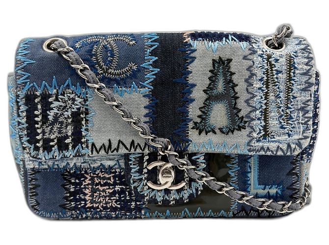 Borsa a tracolla CHANEL Matelassé Blu