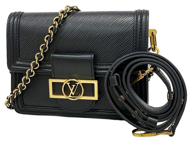 Borsa a tracolla Louis Vuitton Epi Dauphine NV Mini Nero