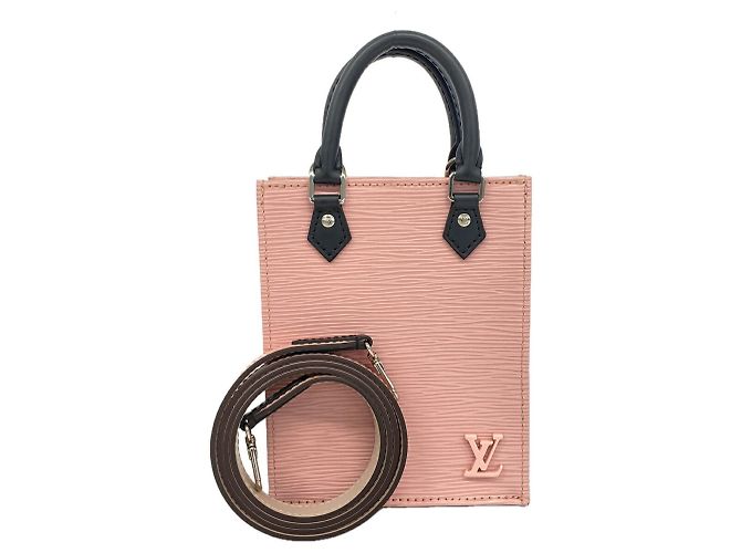 Borsa Louis Vuitton Epi Petite Sac Plat Rosa