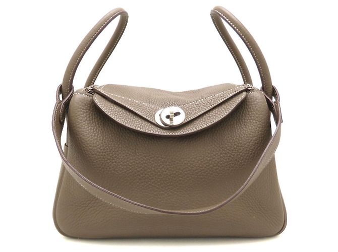 Hermès Bolso HERMES Lindy 26 Gris pardo
