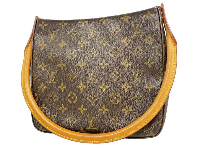 Borsa a tracolla Louis Vuitton Monogram Looping MM Marrone