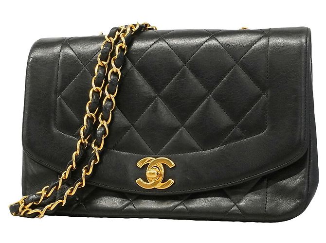 Borsa a tracolla Chanel Diana Chain Nero