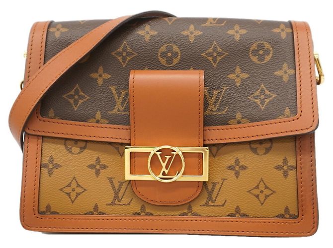Borsa a tracolla Louis Vuitton Monogram Reverse Dauphine MM Marrone