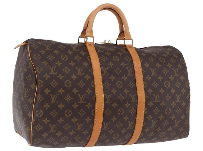 LOUIS VUITTON Monogram Keepall 50 Boston Bag M41426 LV Auth ka5916A Monograma