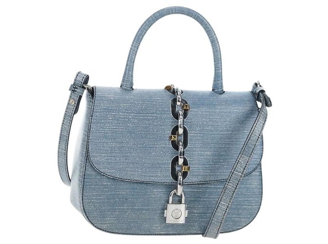 LOUIS VUITTON Epi Denim Chain It PM Shoulder Bag Blue M50271 LV Auth 198692SAM Blau