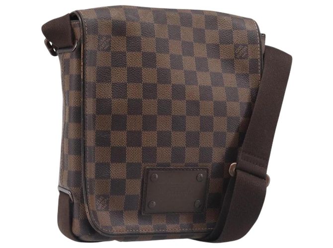 LOUIS VUITTON Damier Ebene Brooklyn PM Shoulder Bag N51210 LV Auth 198568
