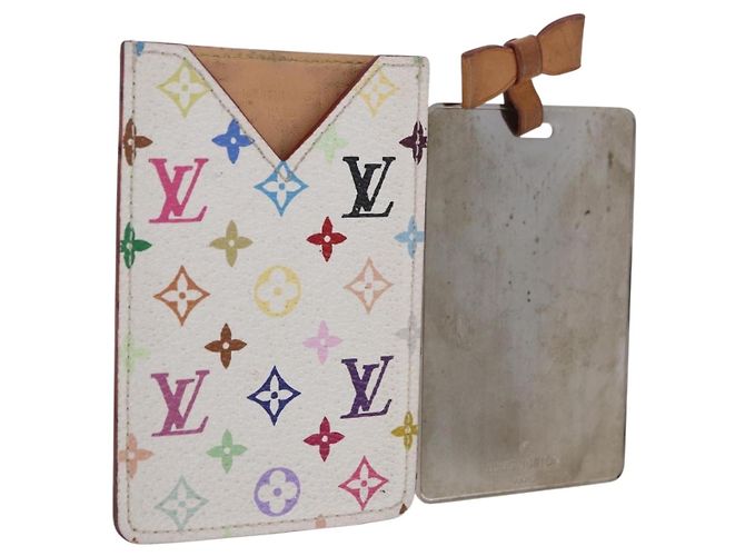 LOUIS VUITTON Monogram Multicolor Etui Miroir Miroir à main M92651 LV Auth 198570 Blanc