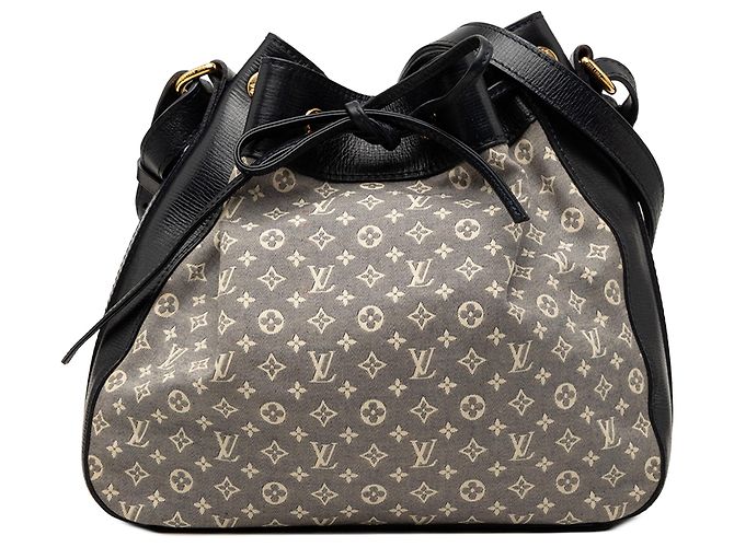 Borsa a secchiello Louis Vuitton Monogram Mini Lin Idylle Noe PM Grigia Grigio