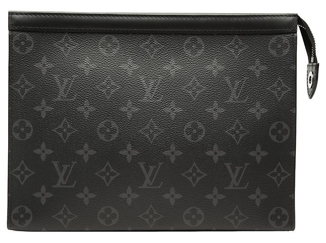 Borsa a Pochette Louis Vuitton Monogram Eclipse Pochette Voyage MM Nera Nero
