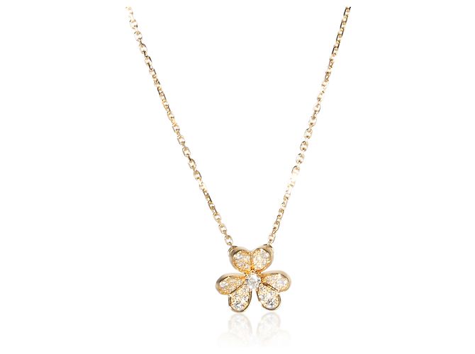 Pendente Frivole Mini Modello in Oro Giallo e Diamanti Van Cleef & Arpels