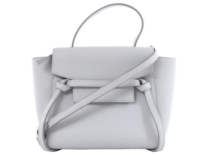 Céline Bolsa de mão 2Way Celine Belt Bag Nano em couro Cinza