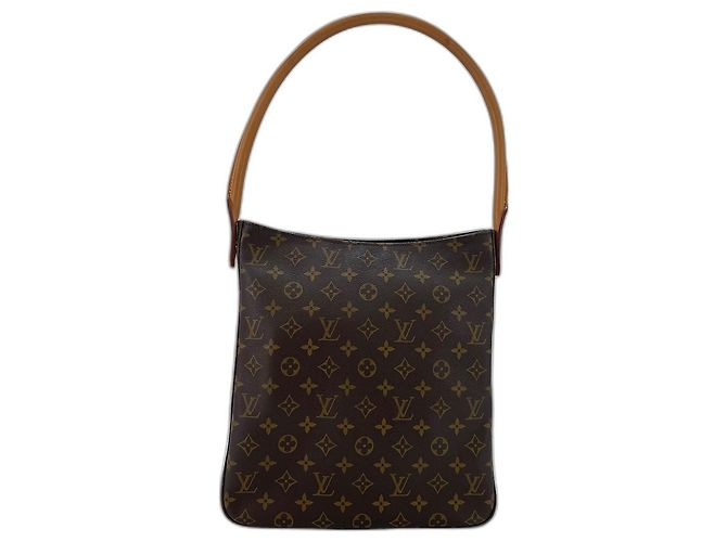 Bolso de hombro Louis Vuitton Looping GM Castaño