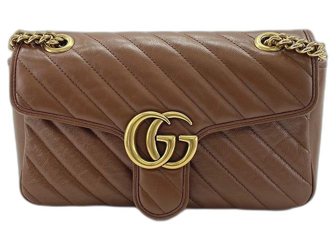 Borsa a tracolla GUCCI GG Marmont Brown Marrone