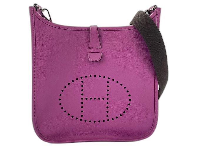 Hermès Bolsa de Ombro Hermes Evelyne 2PM Roxo