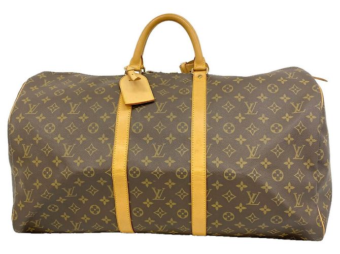 Borsa Boston Louis Vuitton Monogram Keepall 55 Marrone