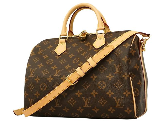 Borsa Louis Vuitton Monogram Speedy Bandoulière 30 Marrone