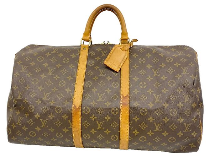 Sac Boston Louis Vuitton Keepall 55 Monogram Marron