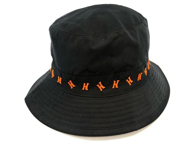 Hermès Hermes #58 H Logo Bucket Hat Black Orange